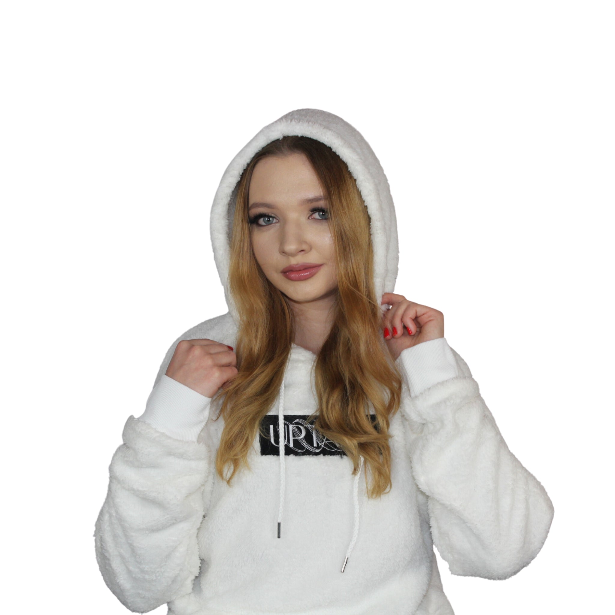 White clearance sherpa hoodie