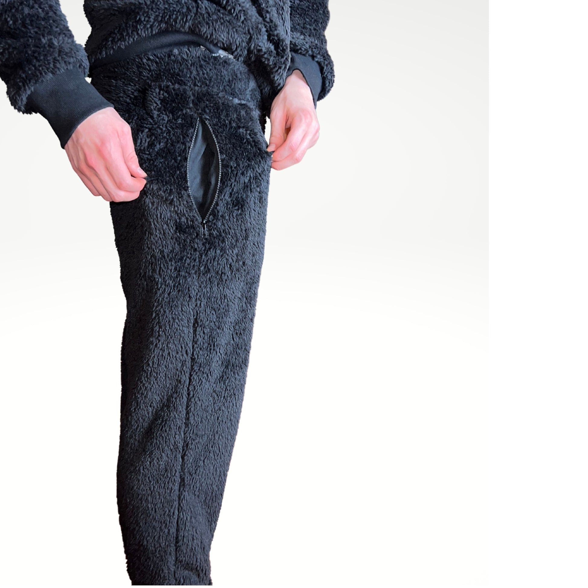 Uptake Unisex Sherpa Outdoors Comfy Jogger Sweatpants Winter Comfort - Uptake